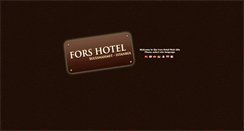 Desktop Screenshot of forshotel.com